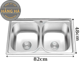 CHẬU RỬA CHÉN 2 HỘC INOX 304 (82*48cm) CAO CẤP