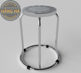 Ghế tròn inox chân tròn